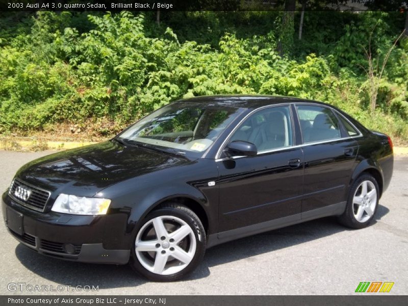 Brilliant Black / Beige 2003 Audi A4 3.0 quattro Sedan