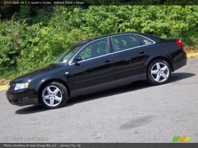 Brilliant Black / Beige 2003 Audi A4 3.0 quattro Sedan