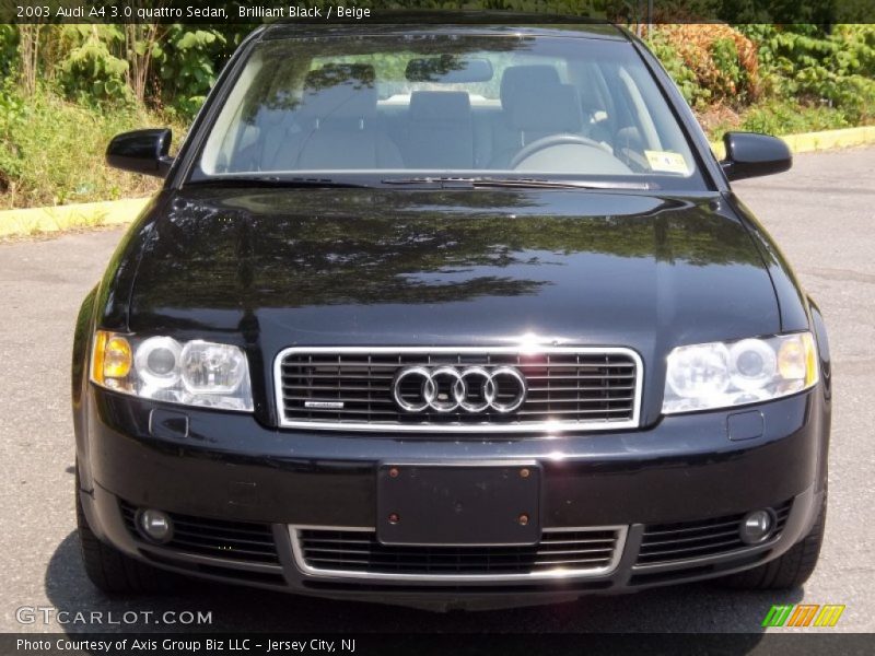 Brilliant Black / Beige 2003 Audi A4 3.0 quattro Sedan