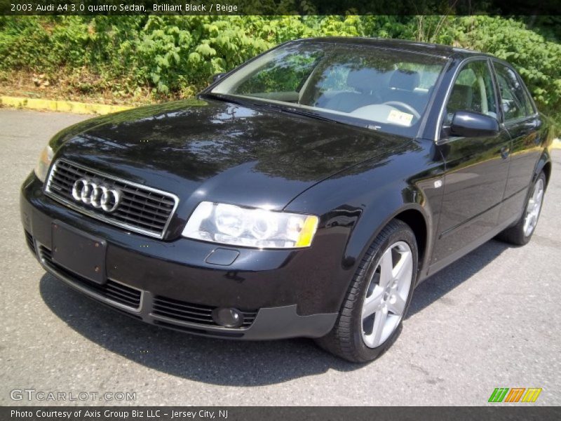 Brilliant Black / Beige 2003 Audi A4 3.0 quattro Sedan