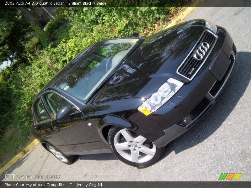 Brilliant Black / Beige 2003 Audi A4 3.0 quattro Sedan