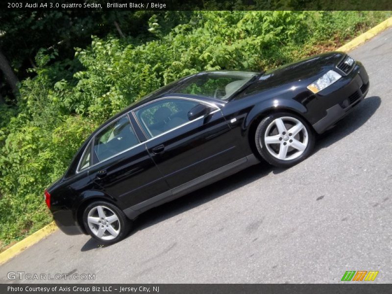 Brilliant Black / Beige 2003 Audi A4 3.0 quattro Sedan
