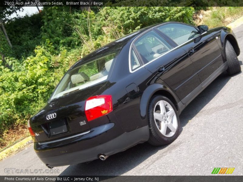 Brilliant Black / Beige 2003 Audi A4 3.0 quattro Sedan