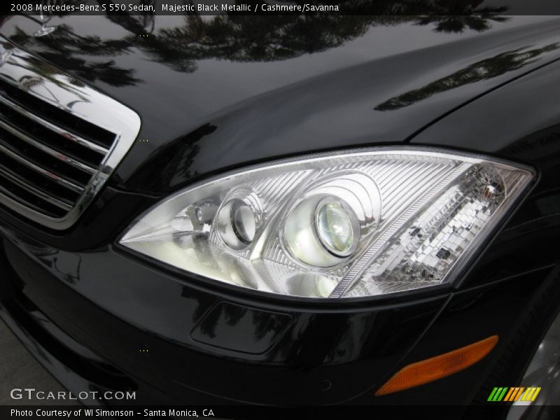 Majestic Black Metallic / Cashmere/Savanna 2008 Mercedes-Benz S 550 Sedan