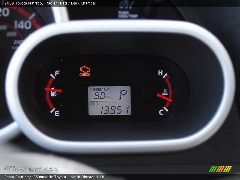 Radiant Red / Dark Charcoal 2009 Toyota Matrix S