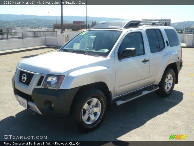 Silver Lightning Metallic / Gray 2010 Nissan Xterra S 4x4