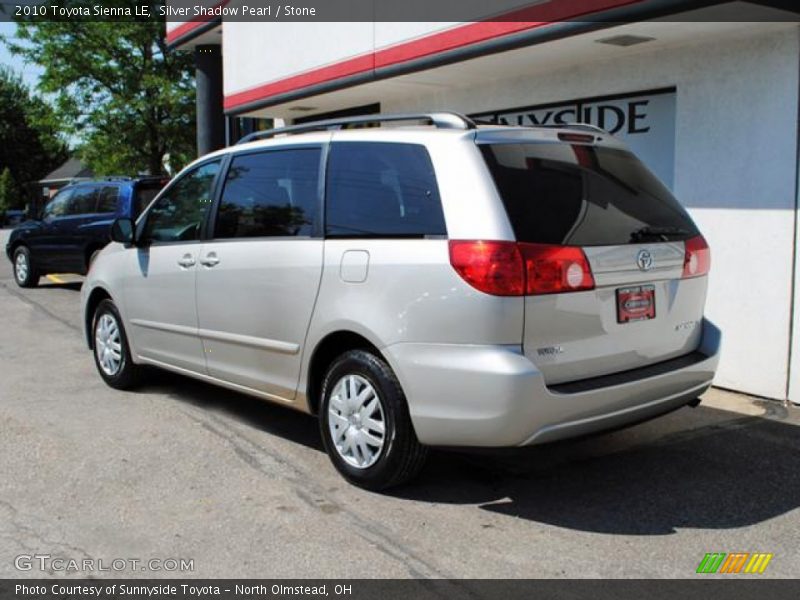 Silver Shadow Pearl / Stone 2010 Toyota Sienna LE