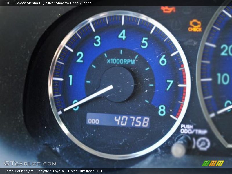 Silver Shadow Pearl / Stone 2010 Toyota Sienna LE