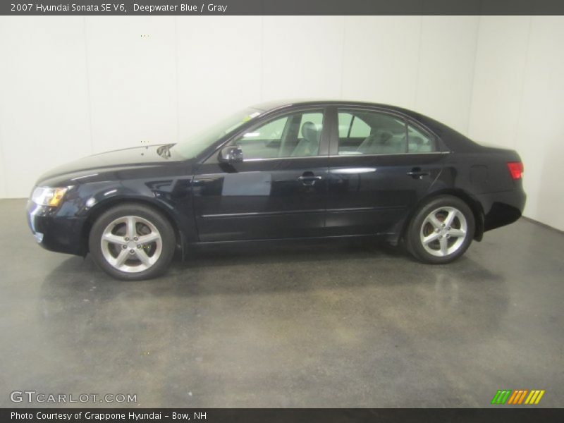 Deepwater Blue / Gray 2007 Hyundai Sonata SE V6