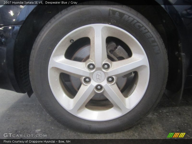 Deepwater Blue / Gray 2007 Hyundai Sonata SE V6