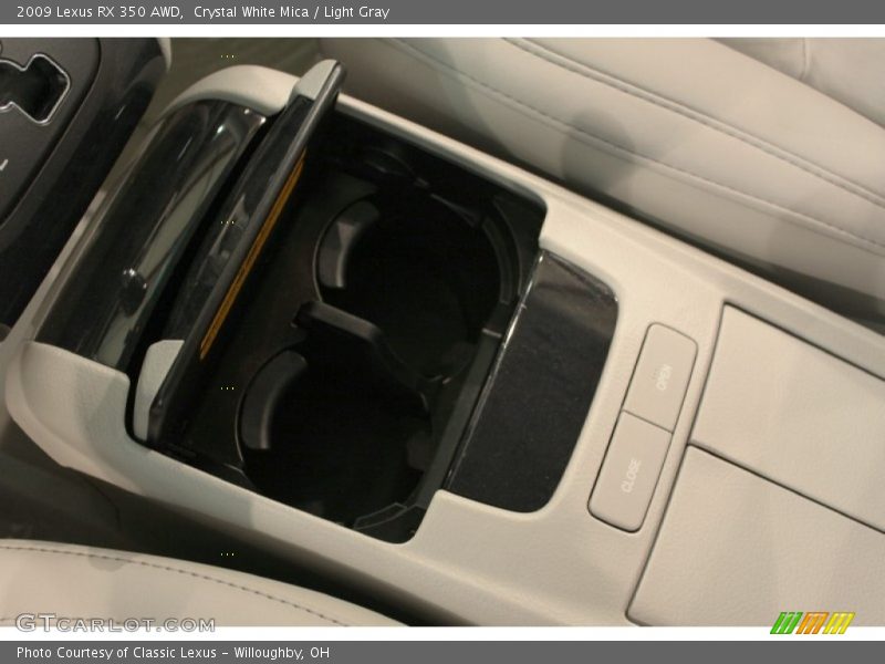 Crystal White Mica / Light Gray 2009 Lexus RX 350 AWD