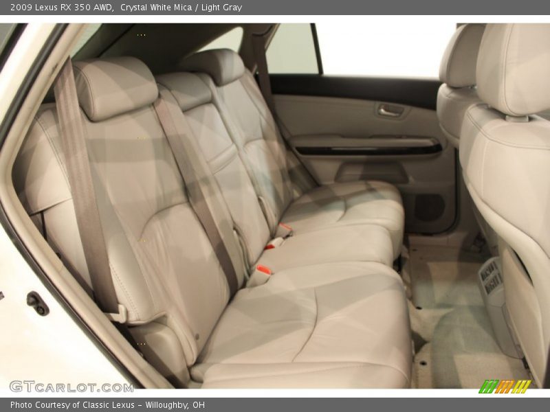 Crystal White Mica / Light Gray 2009 Lexus RX 350 AWD