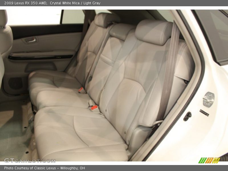 Crystal White Mica / Light Gray 2009 Lexus RX 350 AWD