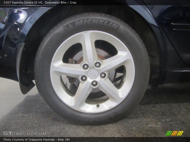 Deepwater Blue / Gray 2007 Hyundai Sonata SE V6