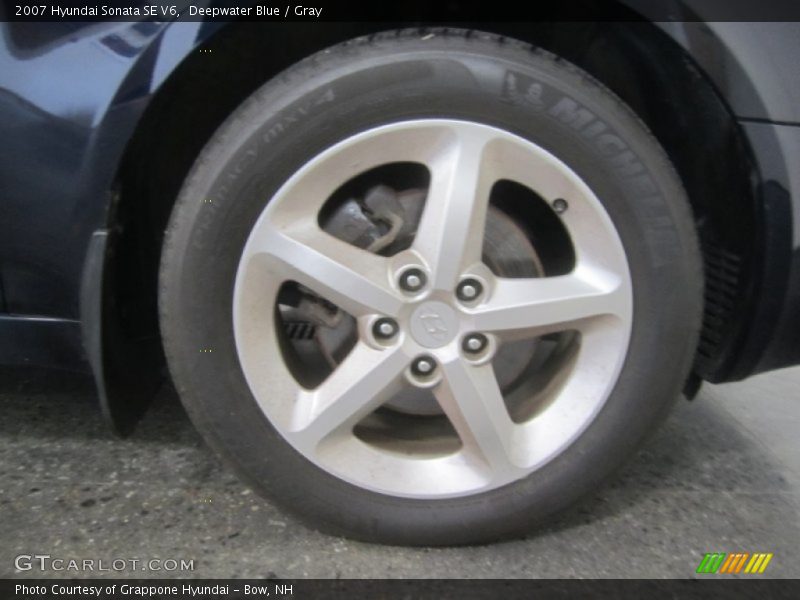 Deepwater Blue / Gray 2007 Hyundai Sonata SE V6