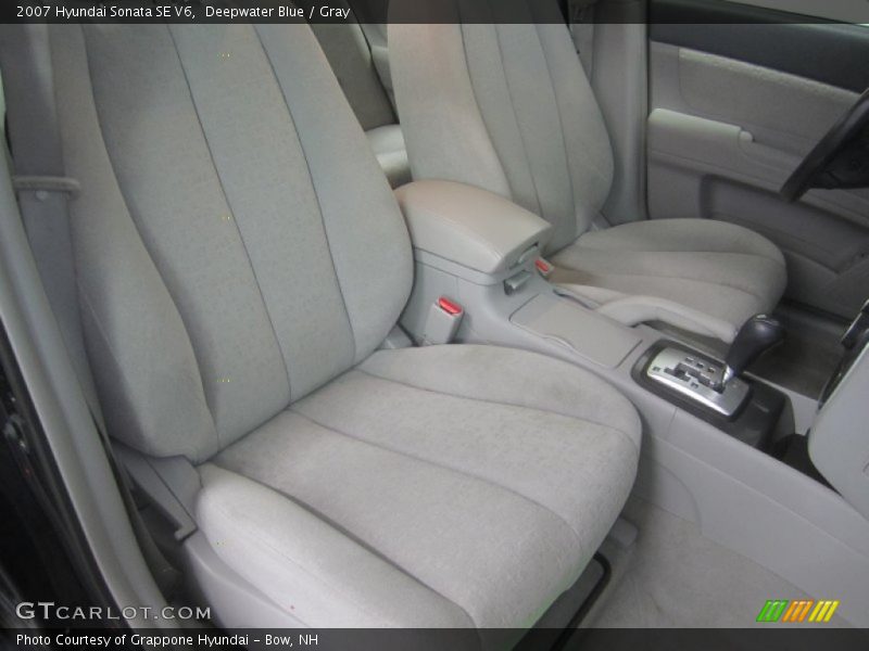 Deepwater Blue / Gray 2007 Hyundai Sonata SE V6