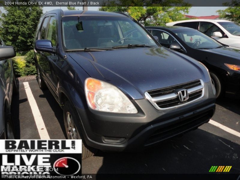 Eternal Blue Pearl / Black 2004 Honda CR-V EX 4WD
