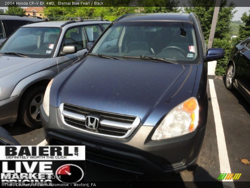 Eternal Blue Pearl / Black 2004 Honda CR-V EX 4WD