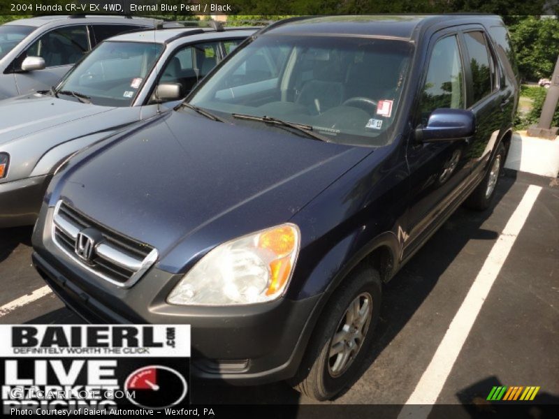 Eternal Blue Pearl / Black 2004 Honda CR-V EX 4WD