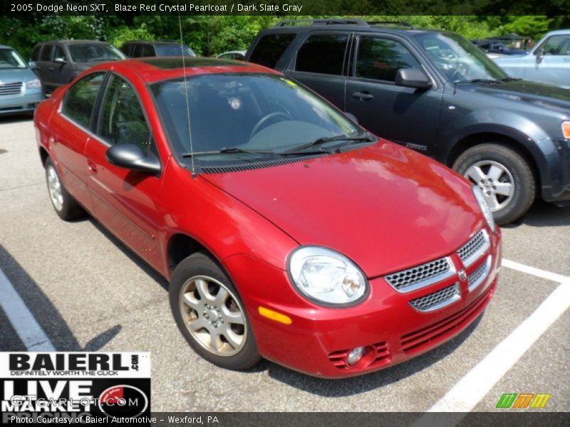 Blaze Red Crystal Pearlcoat / Dark Slate Gray 2005 Dodge Neon SXT