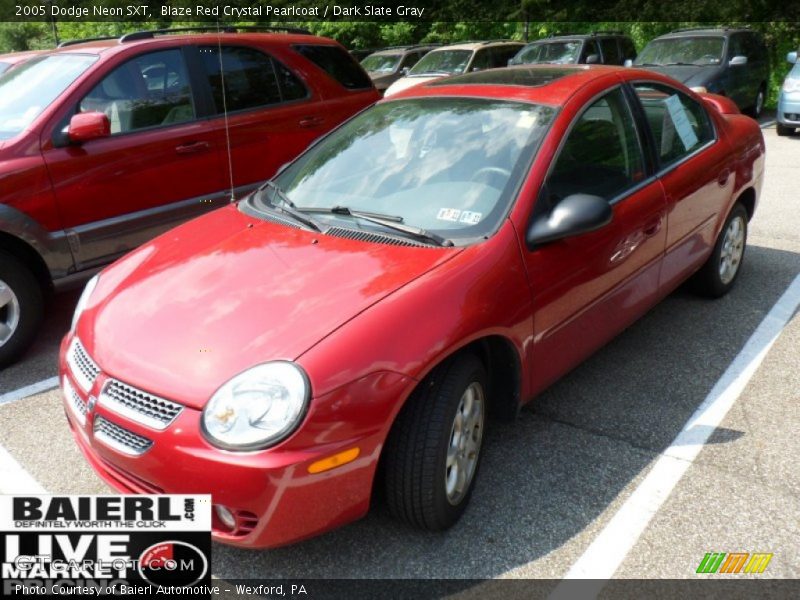 Blaze Red Crystal Pearlcoat / Dark Slate Gray 2005 Dodge Neon SXT