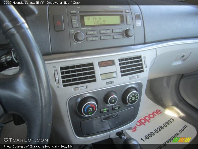 Deepwater Blue / Gray 2007 Hyundai Sonata SE V6