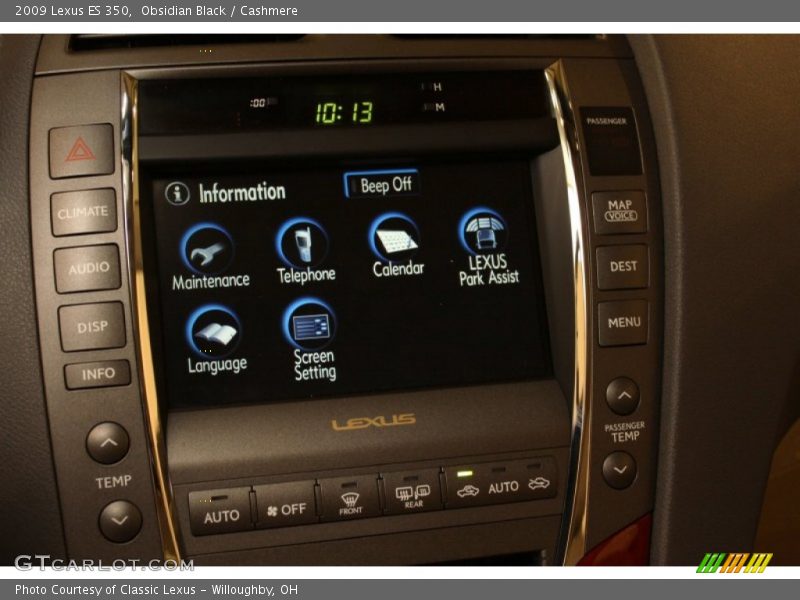 Obsidian Black / Cashmere 2009 Lexus ES 350