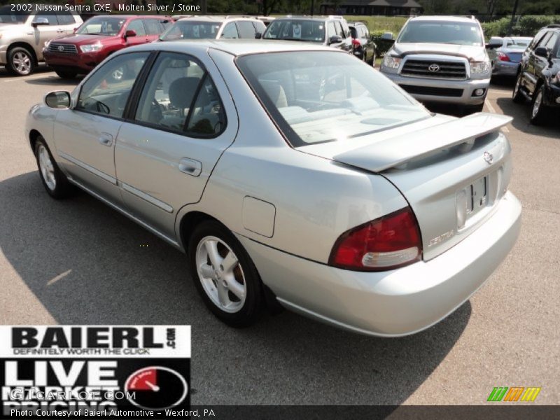 Molten Silver / Stone 2002 Nissan Sentra GXE