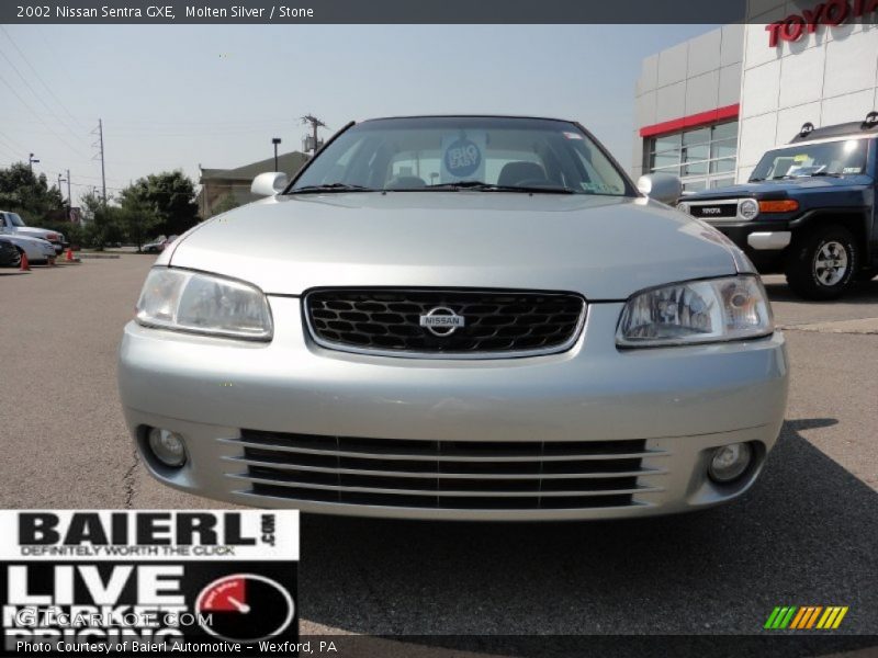 Molten Silver / Stone 2002 Nissan Sentra GXE