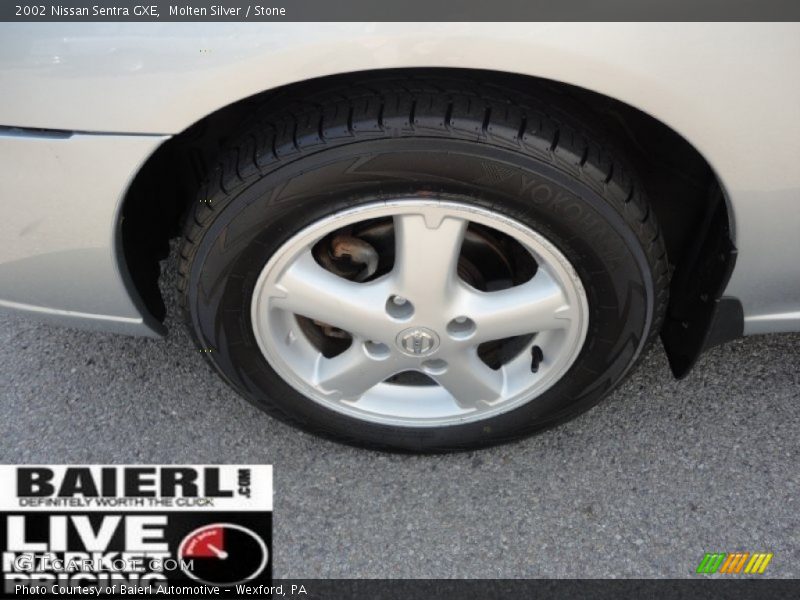 Molten Silver / Stone 2002 Nissan Sentra GXE