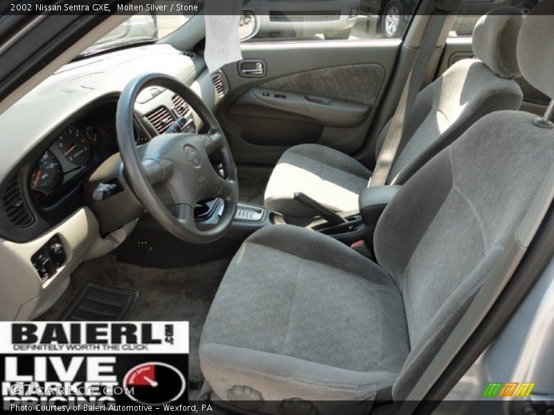 Molten Silver / Stone 2002 Nissan Sentra GXE