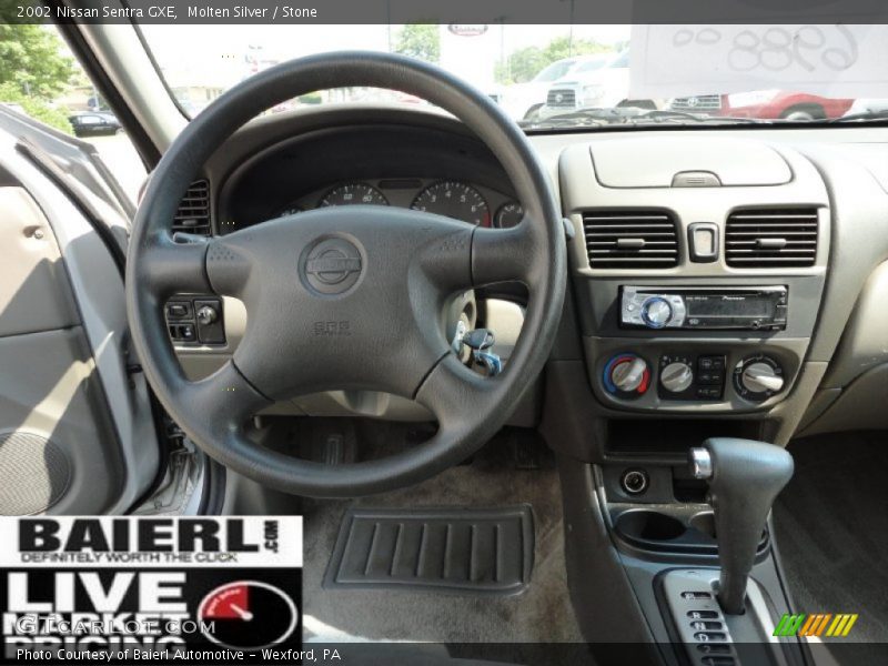 Molten Silver / Stone 2002 Nissan Sentra GXE