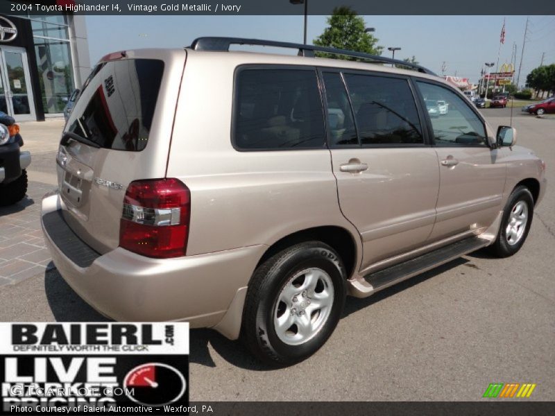 Vintage Gold Metallic / Ivory 2004 Toyota Highlander I4