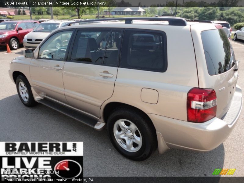 Vintage Gold Metallic / Ivory 2004 Toyota Highlander I4