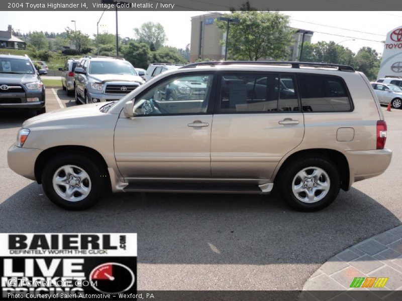 Vintage Gold Metallic / Ivory 2004 Toyota Highlander I4