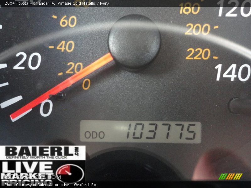 Vintage Gold Metallic / Ivory 2004 Toyota Highlander I4
