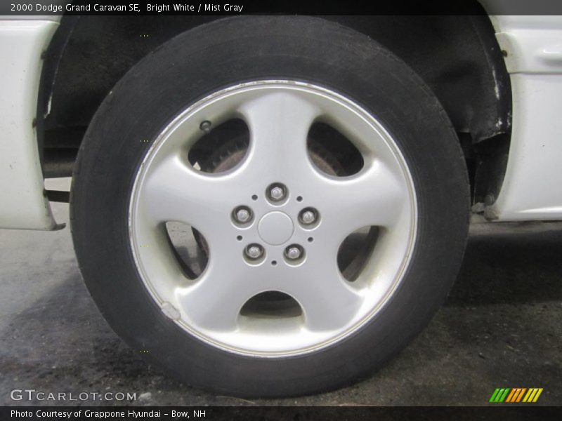 Bright White / Mist Gray 2000 Dodge Grand Caravan SE