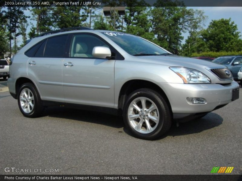Tungsten Pearl / Light Gray 2009 Lexus RX 350 AWD