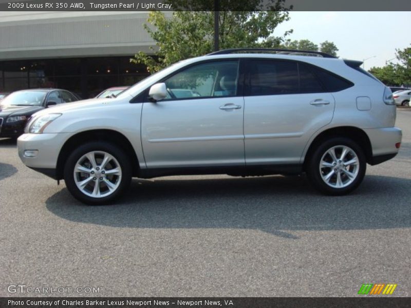 Tungsten Pearl / Light Gray 2009 Lexus RX 350 AWD