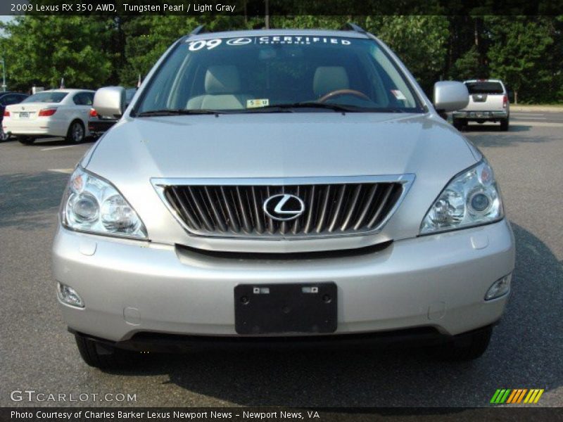 Tungsten Pearl / Light Gray 2009 Lexus RX 350 AWD