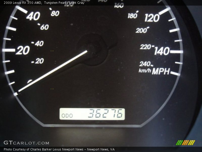 Tungsten Pearl / Light Gray 2009 Lexus RX 350 AWD
