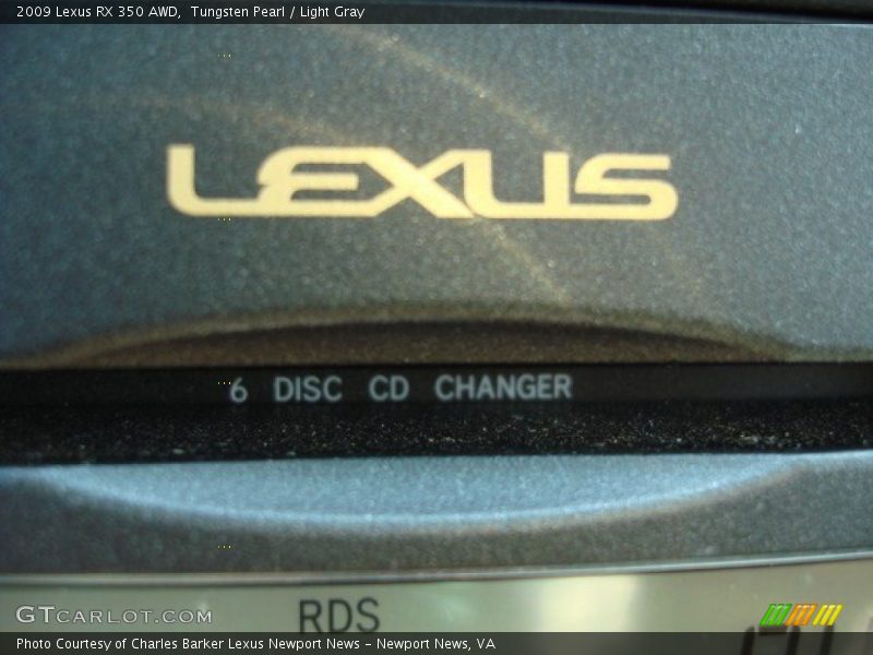 Tungsten Pearl / Light Gray 2009 Lexus RX 350 AWD