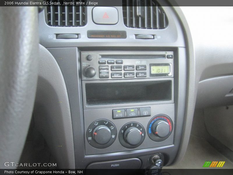 Nordic White / Beige 2006 Hyundai Elantra GLS Sedan
