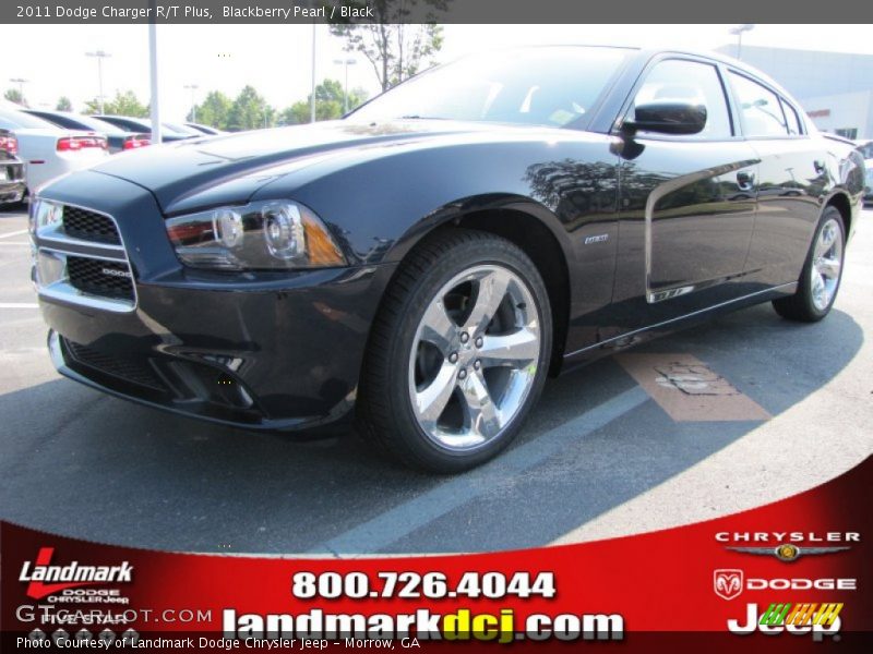 Blackberry Pearl / Black 2011 Dodge Charger R/T Plus