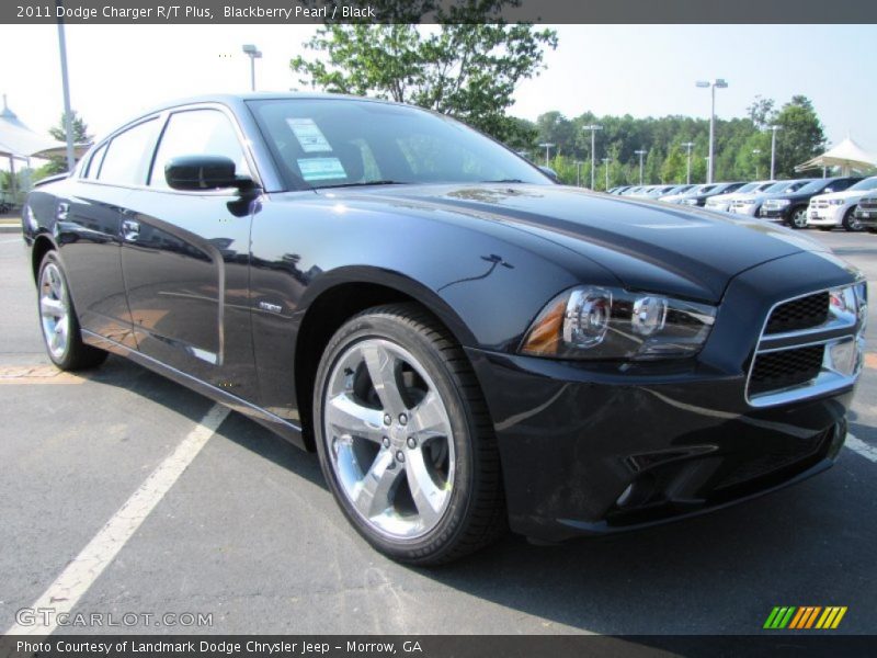 Blackberry Pearl / Black 2011 Dodge Charger R/T Plus
