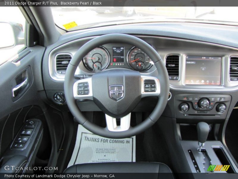 Blackberry Pearl / Black 2011 Dodge Charger R/T Plus