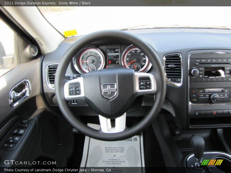 Stone White / Black 2011 Dodge Durango Express