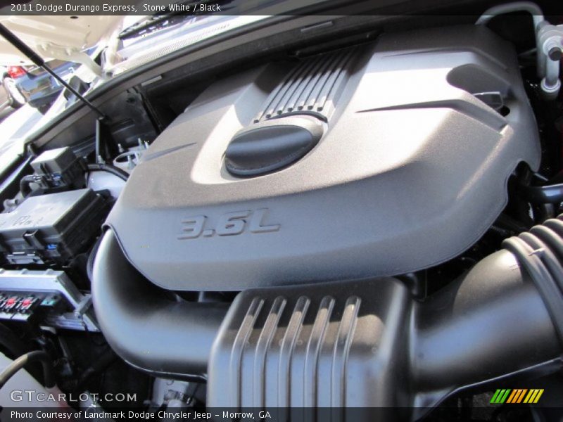 Stone White / Black 2011 Dodge Durango Express