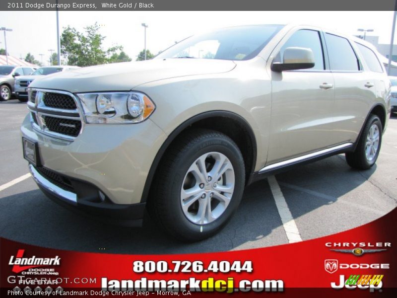 White Gold / Black 2011 Dodge Durango Express
