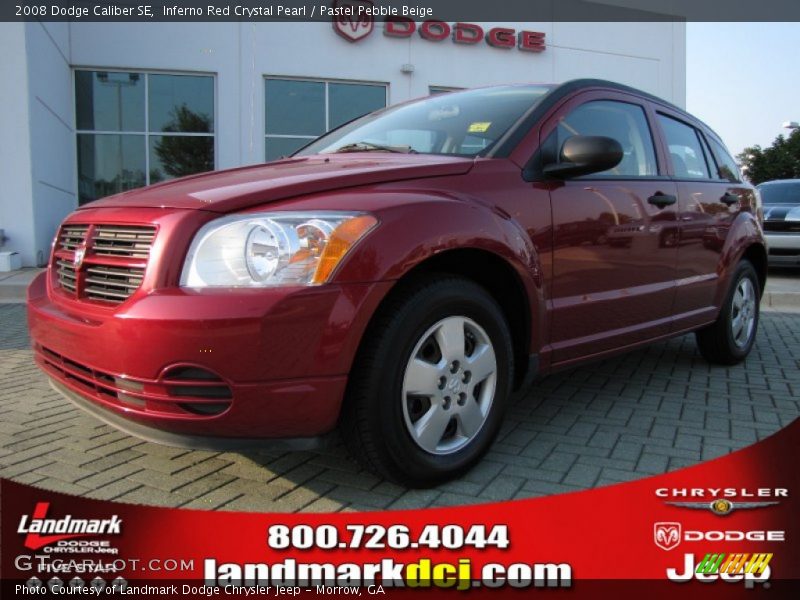Inferno Red Crystal Pearl / Pastel Pebble Beige 2008 Dodge Caliber SE